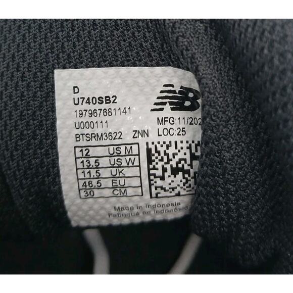 New Balance 740v2 Slate Grey Blue Agate U740SB2 Size Men\'s Sz 12 Women’s Sz 13.5 main image 10